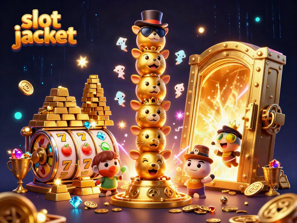 Experience thrilling slot jackpot excitement with a vibrant 3D casino illustration featuring a golden totem pole.