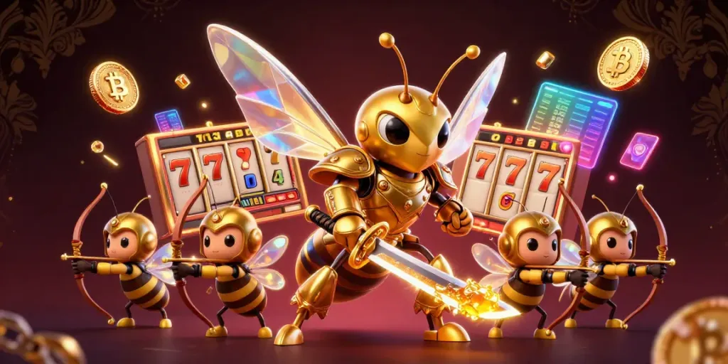 Kuwin: Experience thrilling jackpots and vibrant slots in this energetic casino illustration.