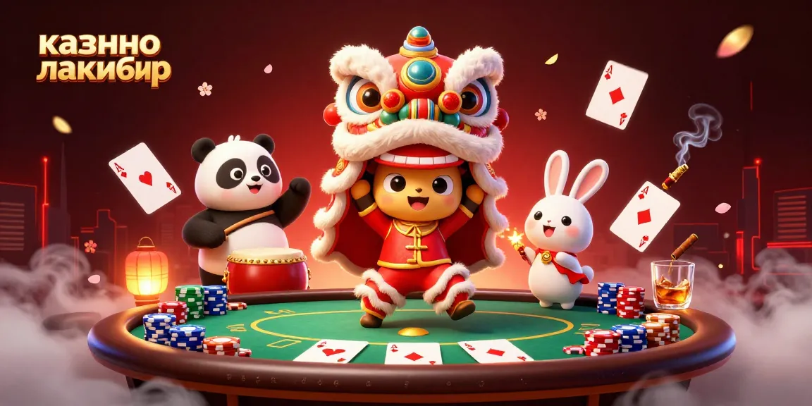 Experience exciting wins at казино лакибир with lively characters in a vibrant casino scene.