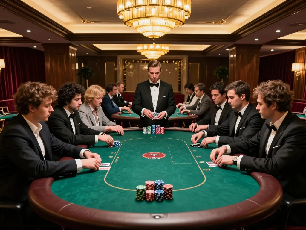 Experience the excitement at five88 poker tables during high-stakes gameplay in a luxurious casino environment.