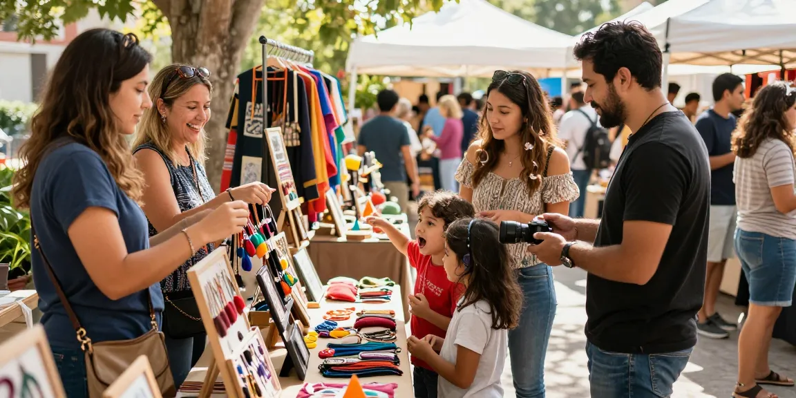 Local shoppers exploring colorful ROKOK88 products in a vibrant market setting.