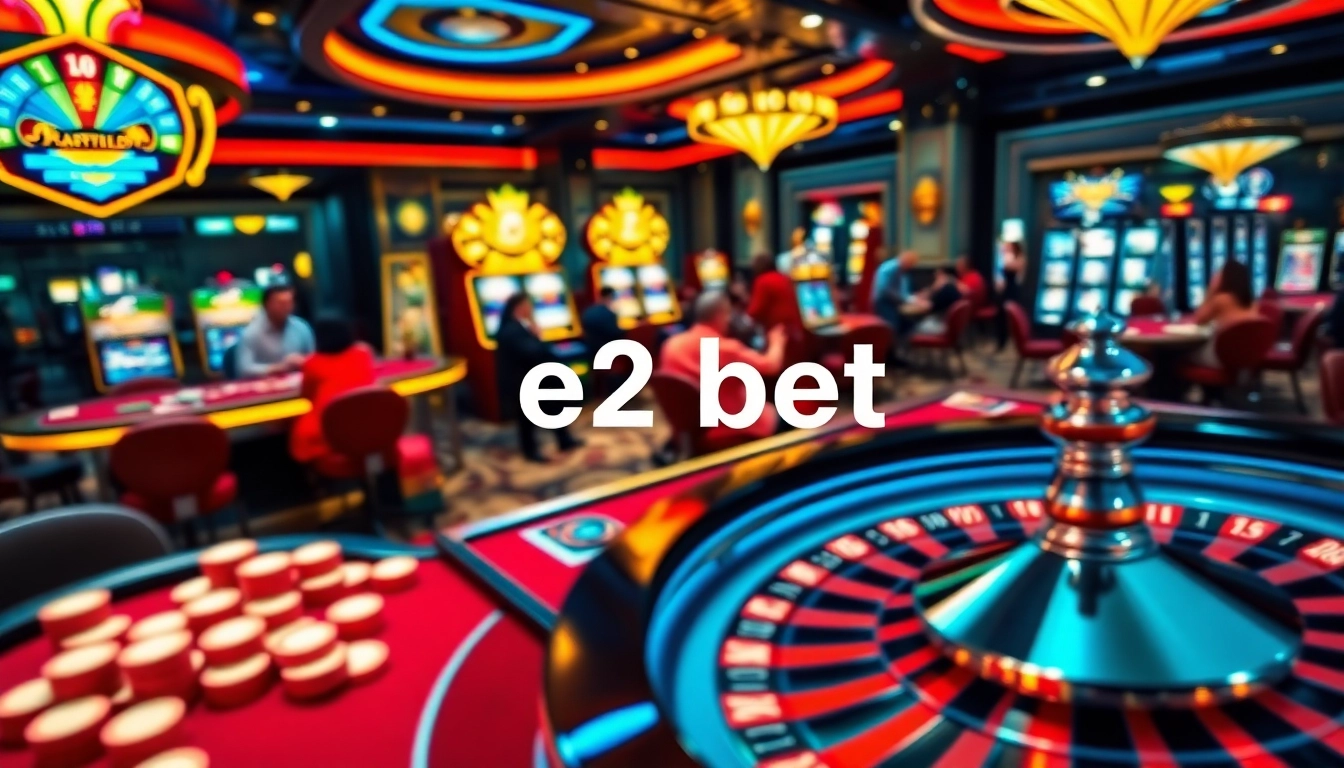 Experience the thrill of e2 bet at a vibrant casino table filled with action and excitement.