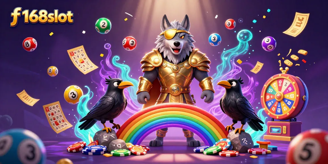 Experience excitement with f168slot featuring Odin and his ravens in a vibrant casino scene.