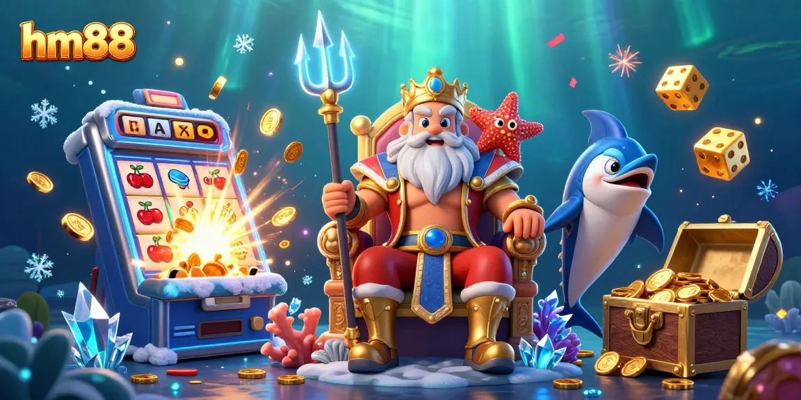 Experience winning opportunities with hm88 through a captivating 3D casino scene showcasing thrilling slot machines.