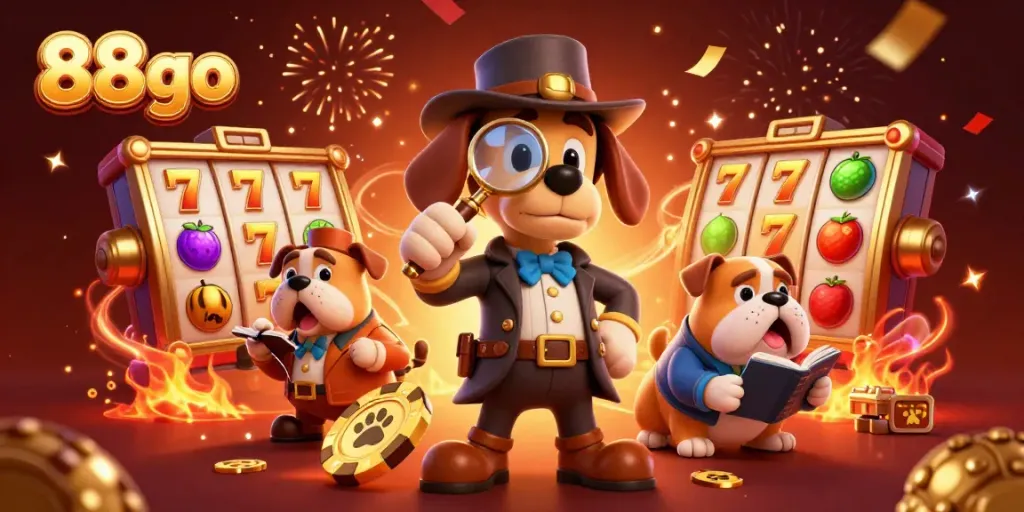 Engage with 88go's exciting casino culture through this vibrant 3D illustration, featuring gaming and celebration.