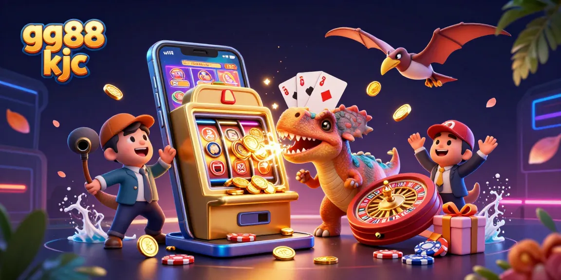 Catch the excitement of gg88 kjc with a dinosaur-themed casino scene full of jackpots!