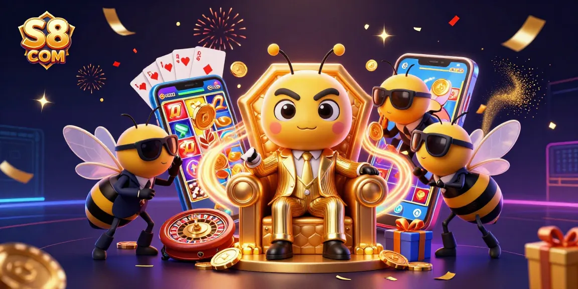 Experience thrilling gambling at S8 COM with a vibrant casino scene featuring interactive game elements and exciting characters.