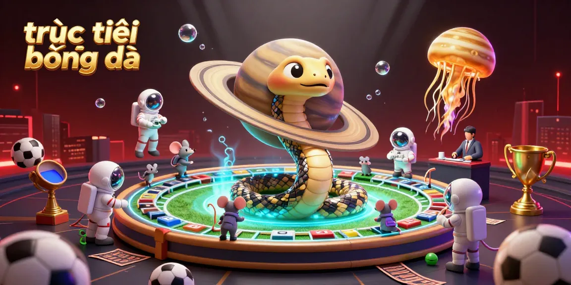 Engage in trực tiếp bóng đá with astronaut mice betting on sports balls in a cosmic illustration.