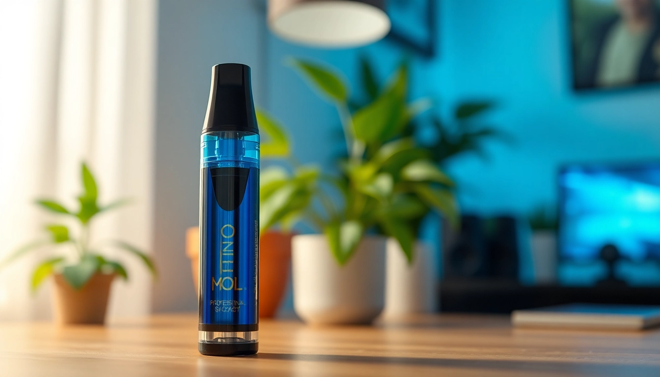 Buy DMT online with a premium vape cartridge showcased in a cozy home office setting.