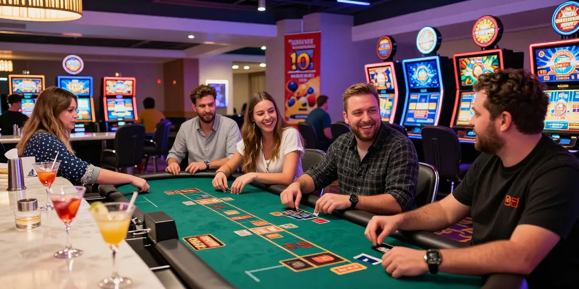 Players enjoying games at online casinos that accept credit cards in a vibrant, engaging atmosphere.