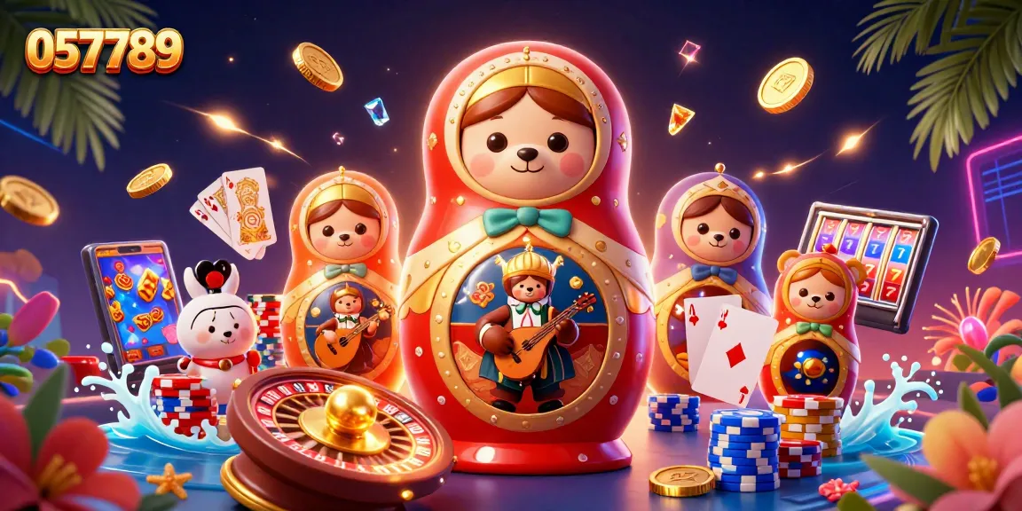 Engage in thrilling gameplay at 057789 with colorful casino elements and vibrant characters.